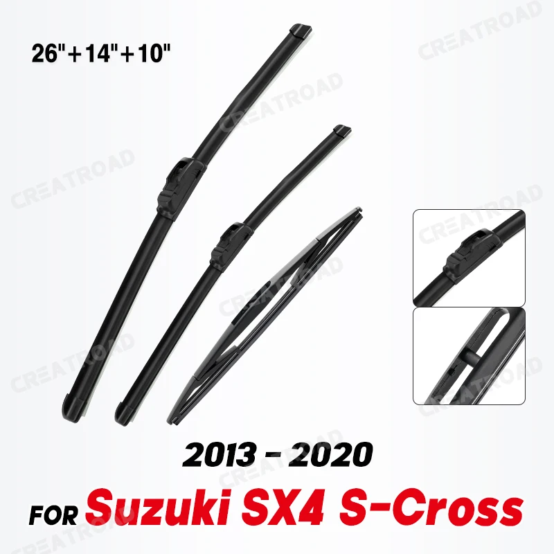 

Комплект передних и задних щеток стеклоочистителя для Suzuki SX4 S-Cross 2013-2020 лобовое стекло 26 "+ 14" + 10"