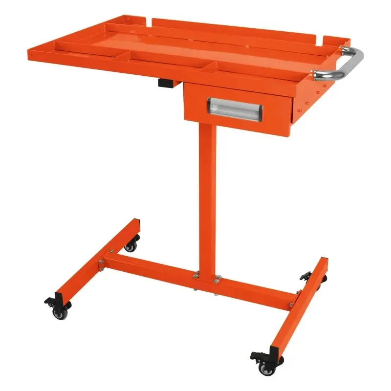 Rolling Tool Tray with Wheels Drawer Removal Table 220 lbs Capacity Garage Workshop Mechanical Rolling Table