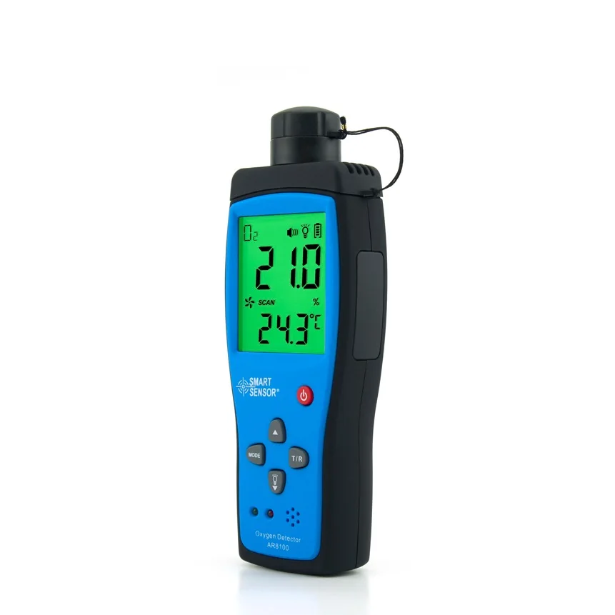 SMART SENSOR AR8100 Air Quality Monitor Gas Meter Handheld Precision O2 Oxygen Detector Analyzer
