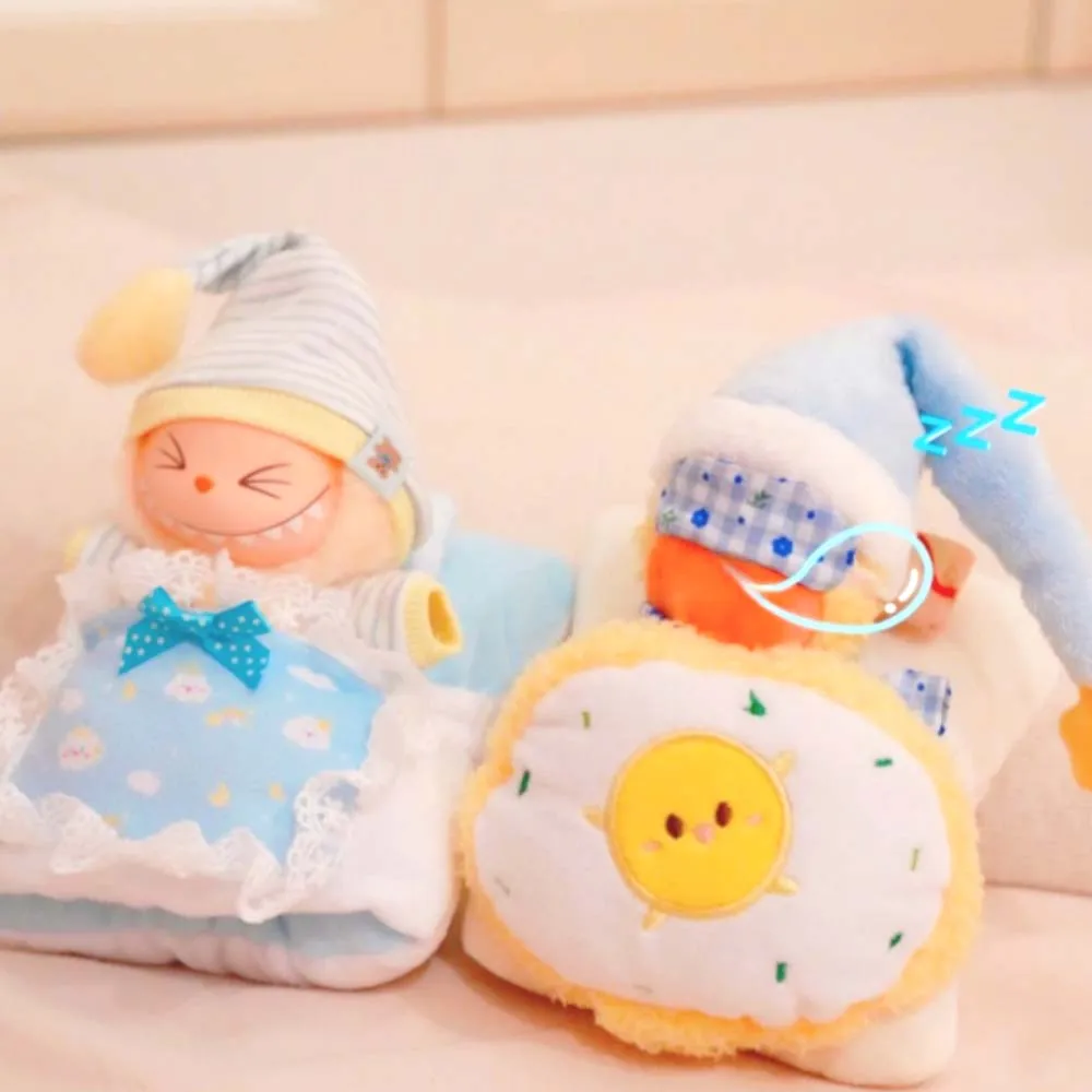 

Аксессуары для лабу 15/17 см, кукла, плюшевая одежда для сна, спальный мешок, милая детская кровать, домашняя теплая игрушка, простыня, постельное белье, подарочное оборудование