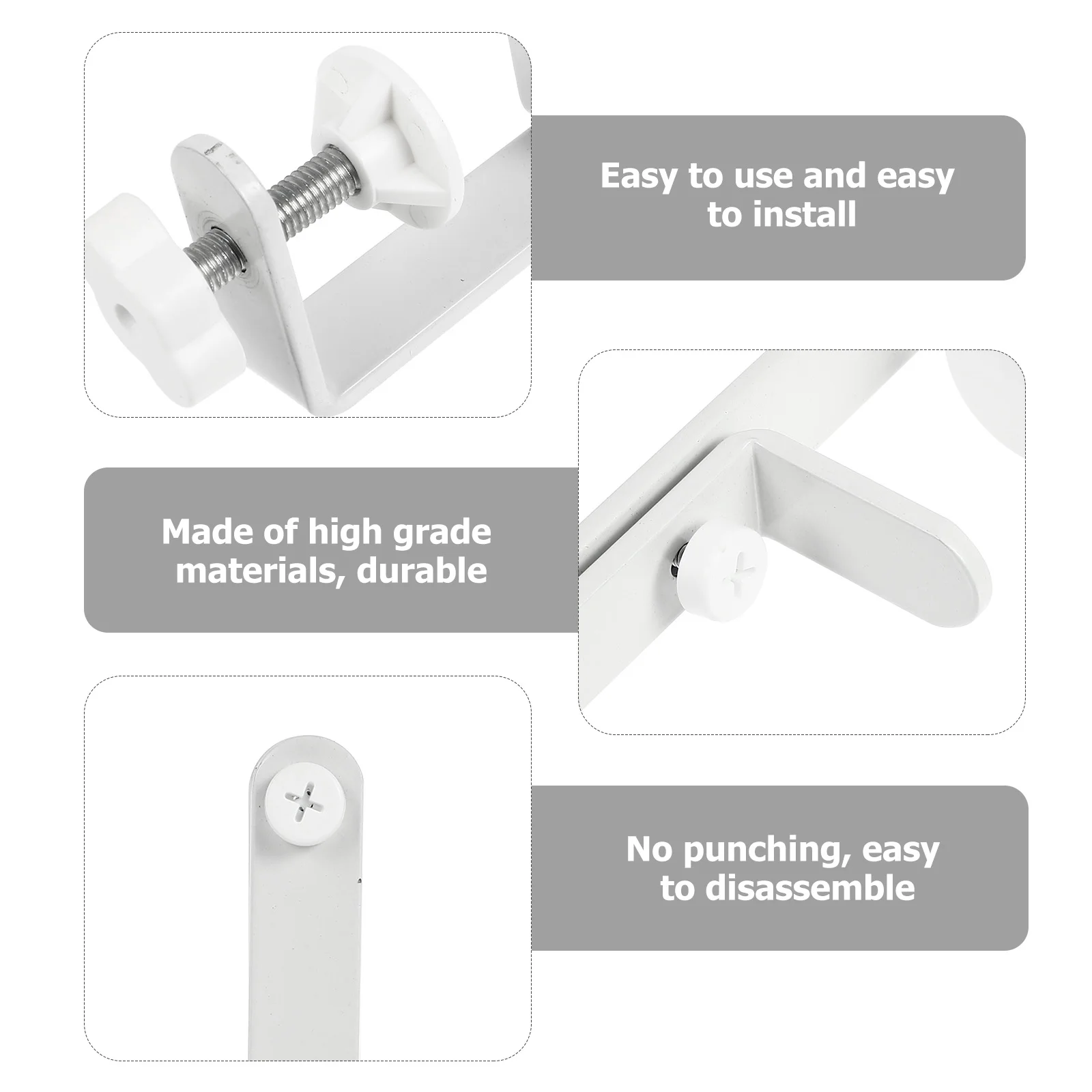 

Sturdy Iron Metal Paint Bracket for Hole Board Wall-mounted Fixation Shelf Household Office Decor Strong Fixing Stand
