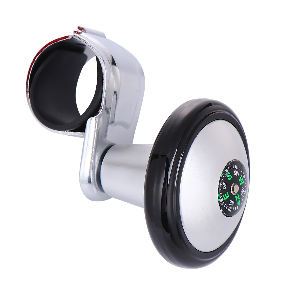 

Steering Wheel Assist Ball Plastic Engineering Turntable Alloy Base Easy Installation Rubber Ring Increase Torque Car Interior