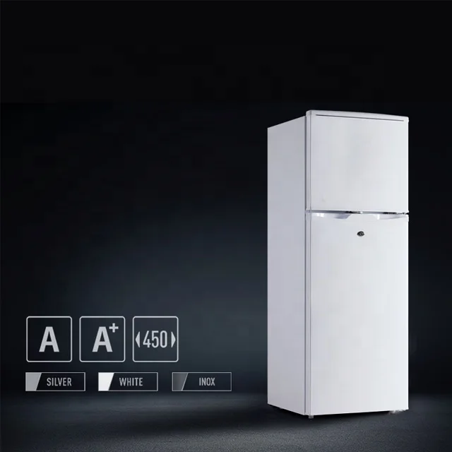 Refrigerador porta dupla com chave para casa, Descongelamento Doméstico Montado Superior, 118L