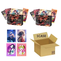 Wholesales Demon Slayer Collection Card Lebao Culture Infinite Bonds Wave1 Enamel Metal 3d Ticket Hand Drawn Cute Trading Cards