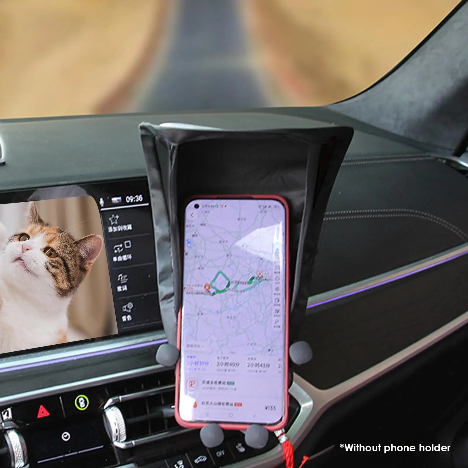 Phone Sun Shade Phone Sun Shade Glare Blocking Phone Stand Mobile Phone Holder Sun Shield For Motorcycle Bike And Car view 6