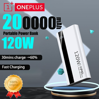 Oneplus 200000mAh 120W Power Bank Super Fast Charging Battery Large Capacity Digital Display External Battery For Iphone Huawei