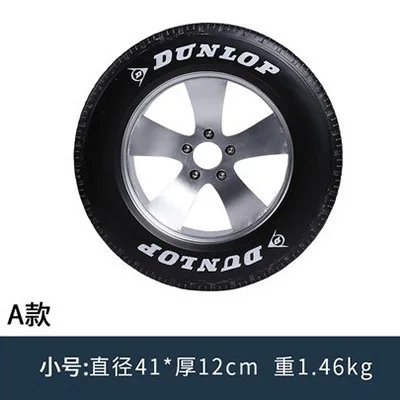 Retro nostalgic industrial style creative three-dimensional wrought iron tire decoration wall hanging bar Internet cafe