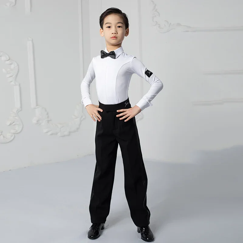 Vêtements de Concours de brevLatine pour Enfants, Chemises Professionnelles, Costumes viser, Costume de Claquettes pour Garçons, Tenue Standard