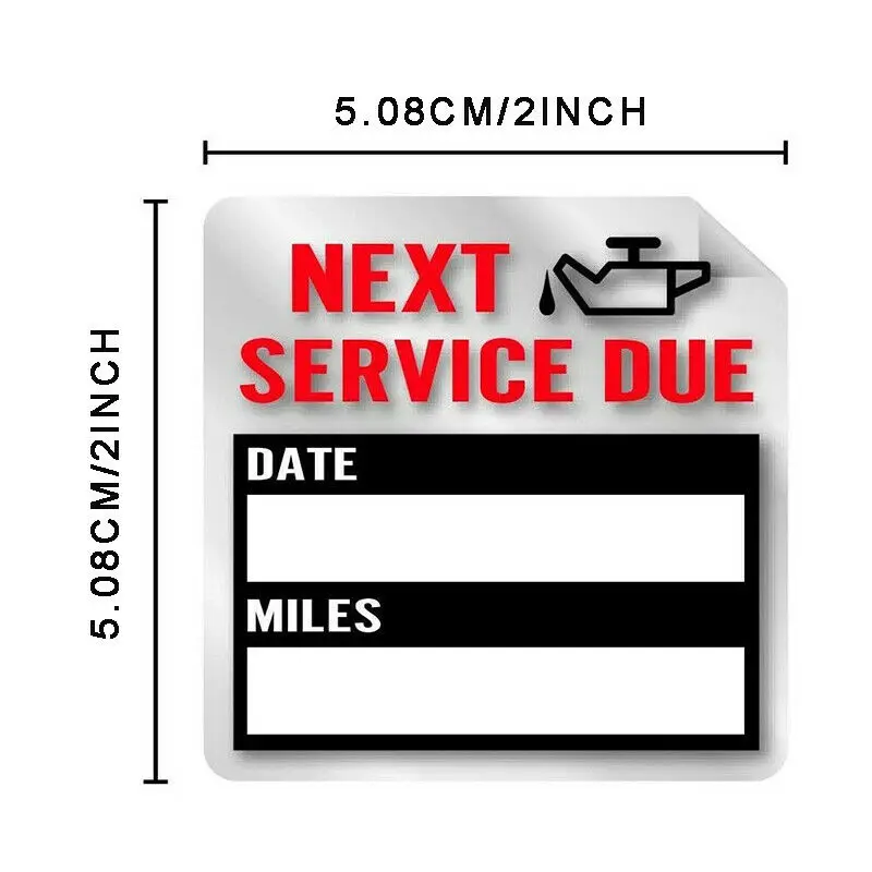 Roll Oil Change Maintenance Service Reminder Stickers 