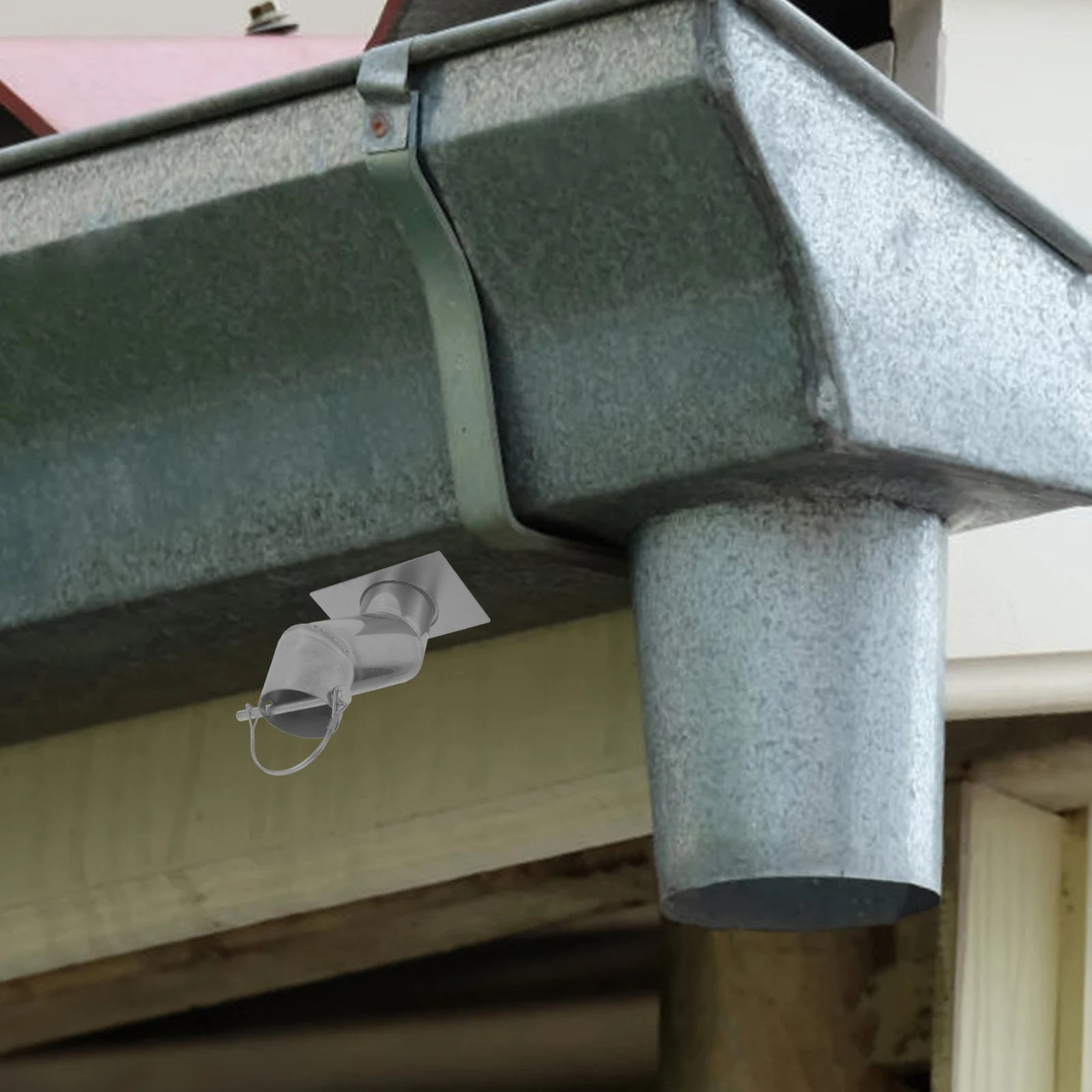 Adapter do łańcucha deszczowego ze stali nierdzewnej, metalowe złącze odpływu wody deszczowej do ogrodu, domu, świątyni, akcesoria zewnętrzne do łańcucha deszczowego - 1 sztuka