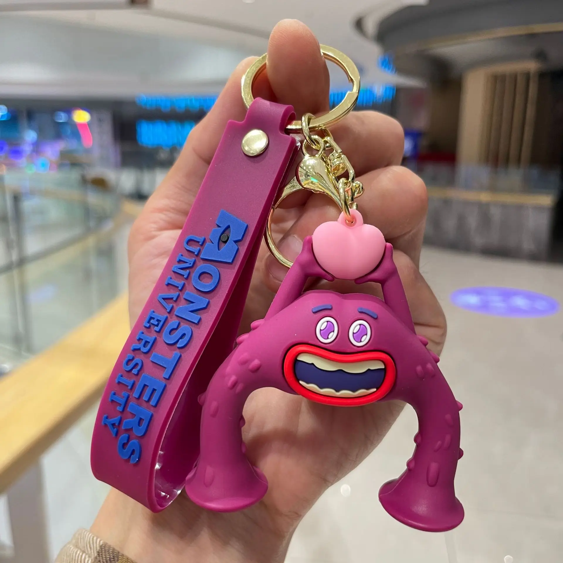 5-6cm Disney Monster University Sullivan Cute Keyring Three-Eyed Monster Keychain Pendant Bag Car key chain Accessories