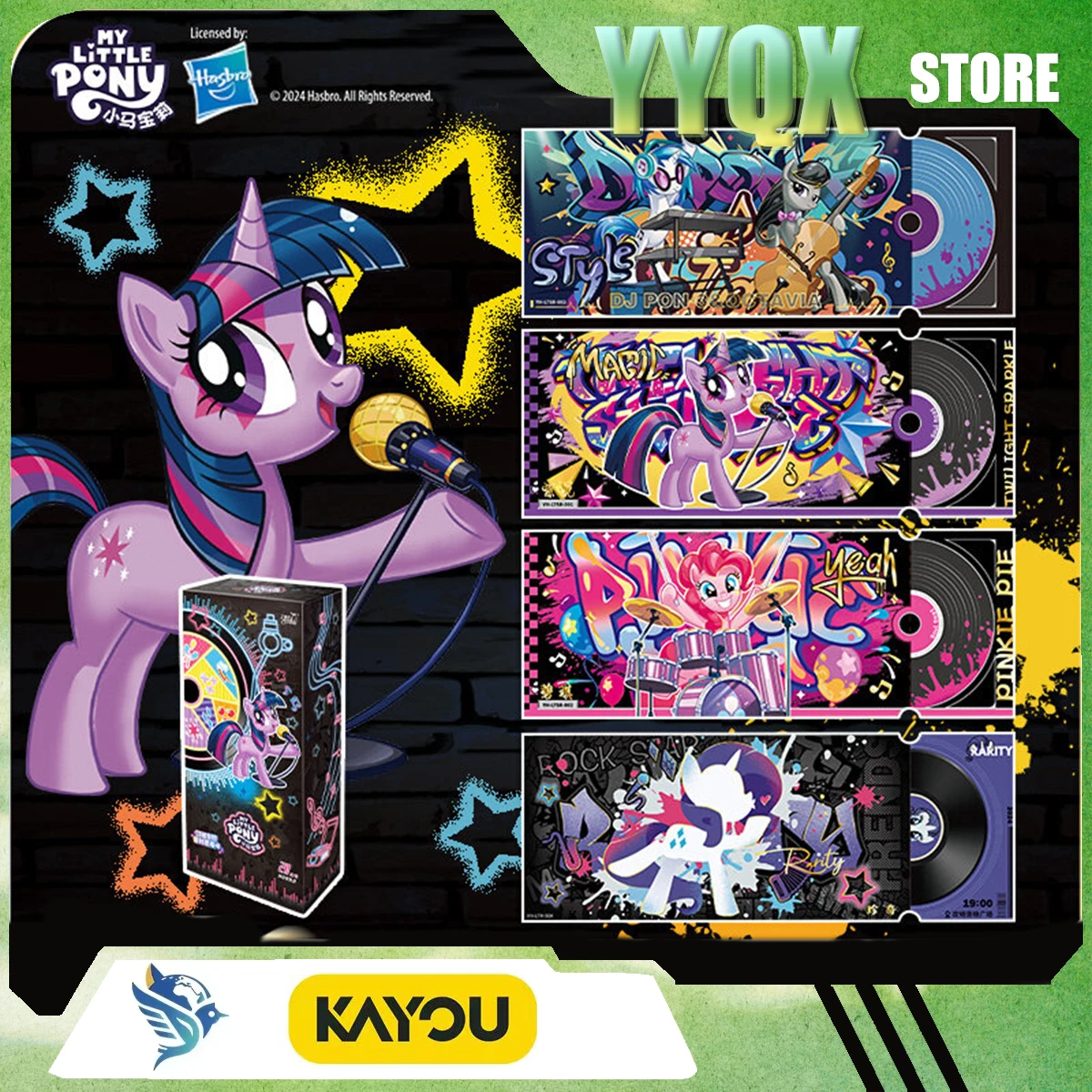 

KAYOU 2026 New My Little Pony‌ laser ticket ticket stub musical note collection card periphery cute decoration gift surprise toy