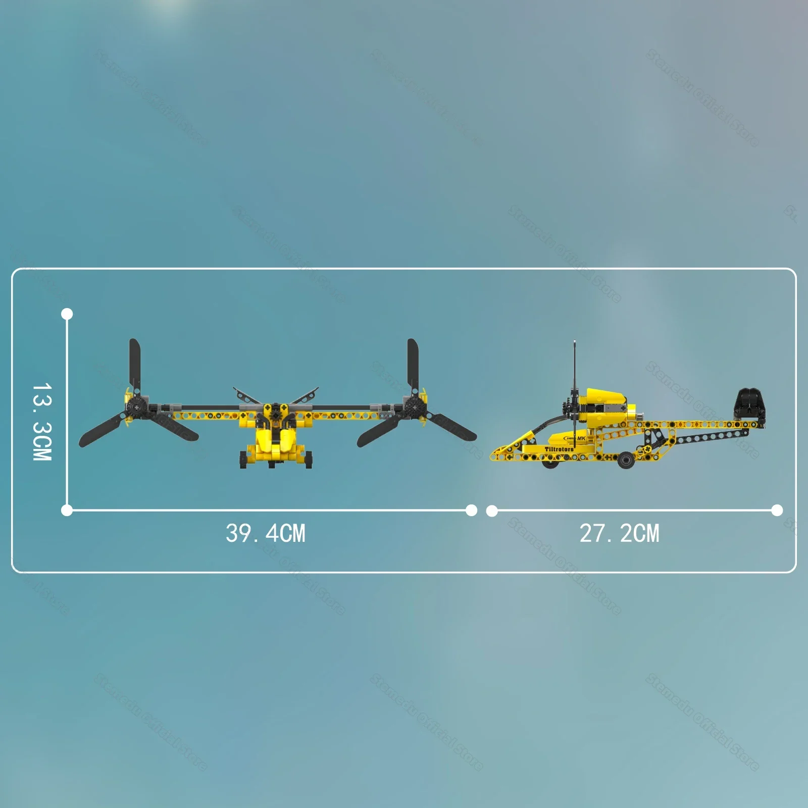 قالب الملك 279 قطعة طائرة مائل صغيرة اللبنات الجذعية لغز لعبة سطح المكتب نموذج هدية