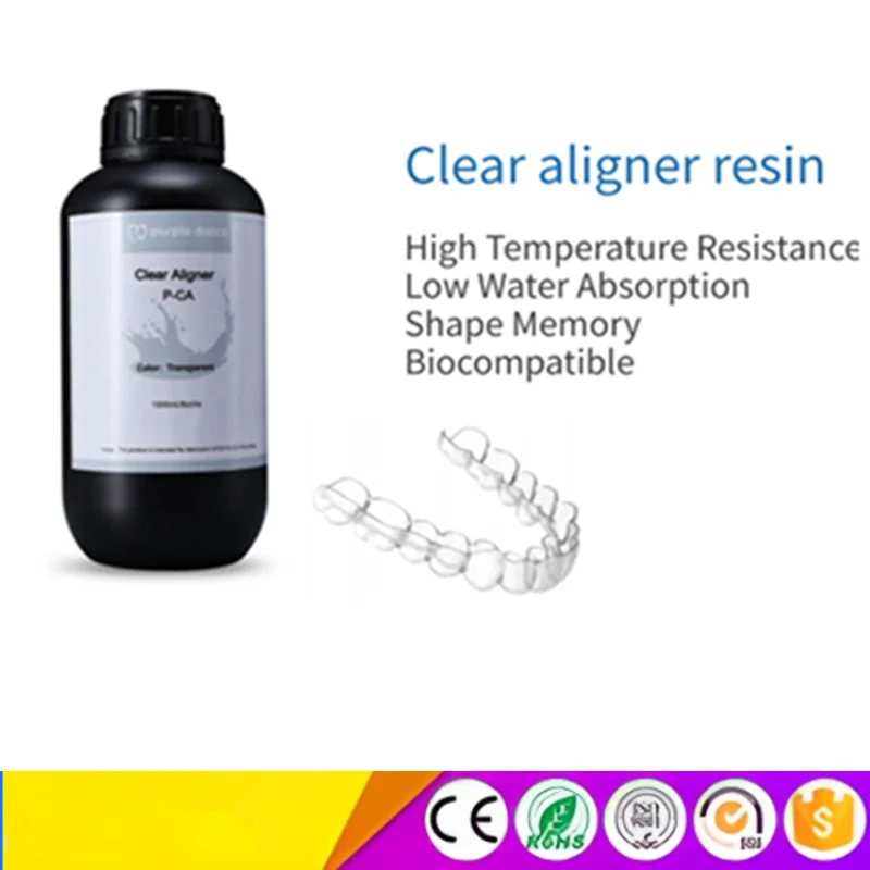 3D Printing Dental Clear Aligner Resin Clear Flexible Custom Fit Retainers for Teeth Straightening Comfortable Home Treatment