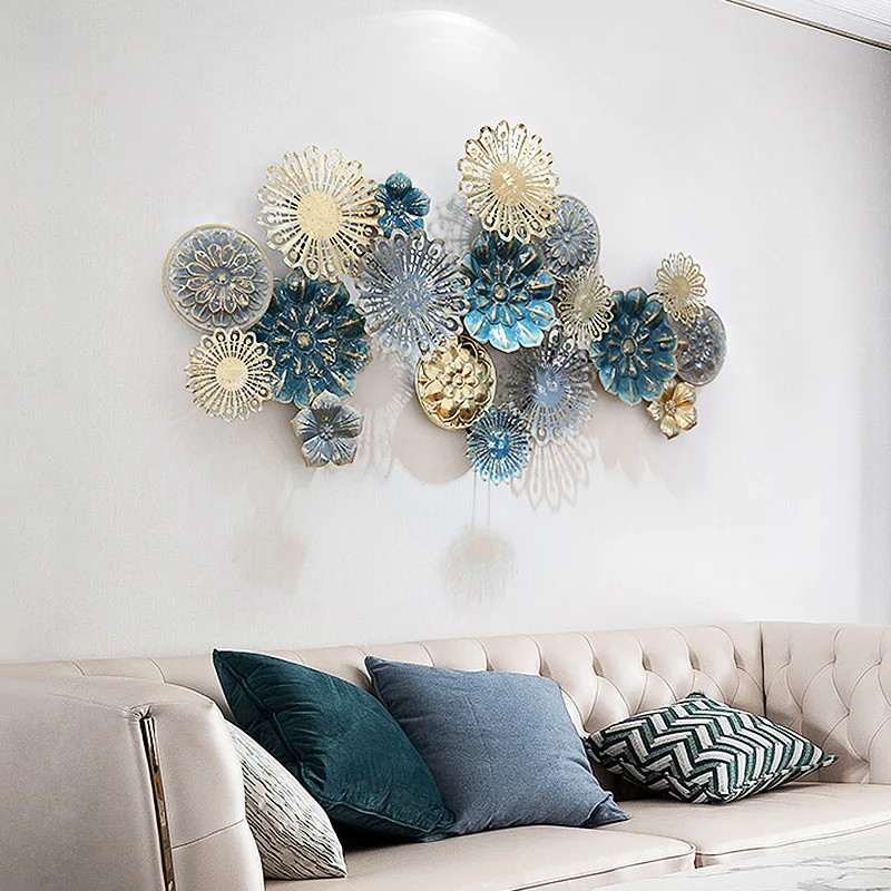 

Flower Retro Pendant European Creative Iron Art Wall Decoration Wall Hanging 3D Home Decoration Accessories