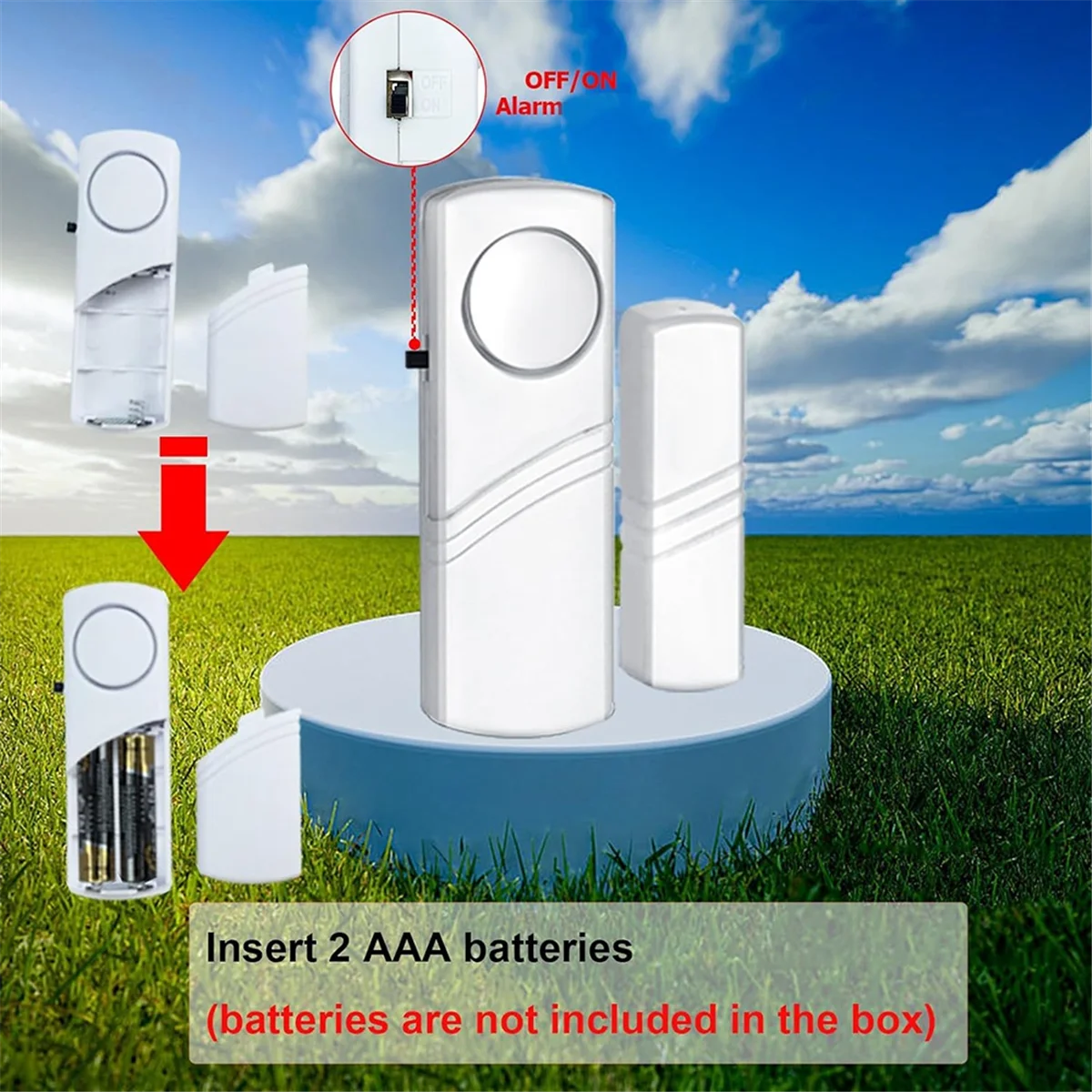 B03B-4PCS Sicherheit Tür Fenster Alarm, Drahtlose Tür Fenster Einbrecher Alarm, Türklingel Alarme für Büro Fenster Pool