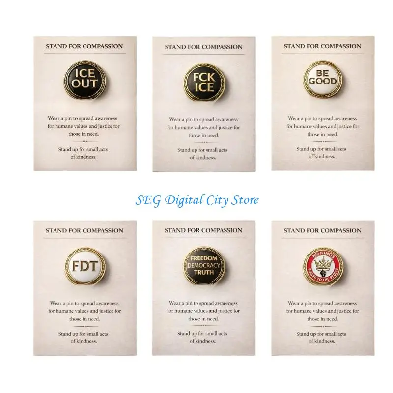 

U75B Sophisticated Mercy Pin Collection Detailed Artwork Metal Compassion Safety Pin