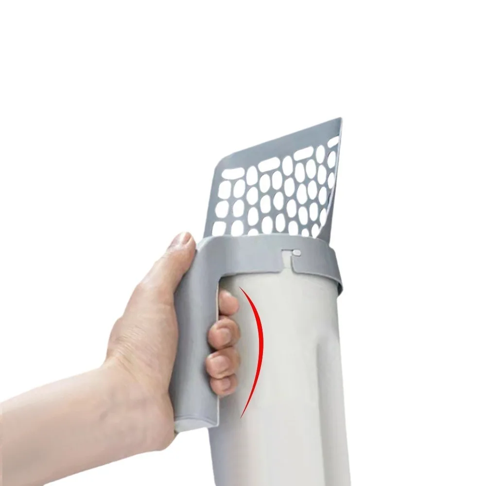 Integrado Cat Litter Shovel Set com caixa de armazenamento e lixeira, Pet Cleaning Tool for Cats Fezes