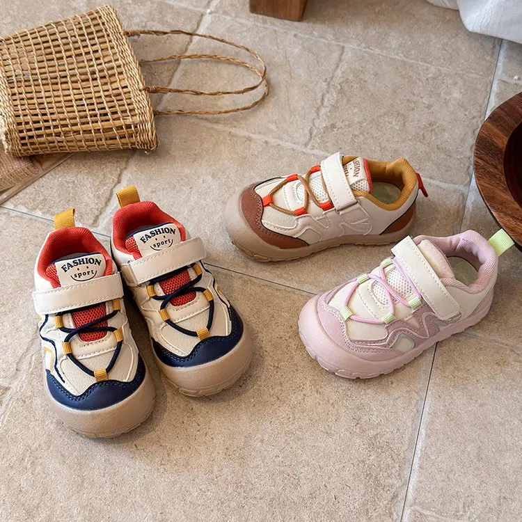 Kinder-Sportsneaker Leichte Freizeitschuhe für Jungen und Mädchen mit Klettverschluss Niedrige Wanderschuhe mit farbenfrohem Design – Detail 7