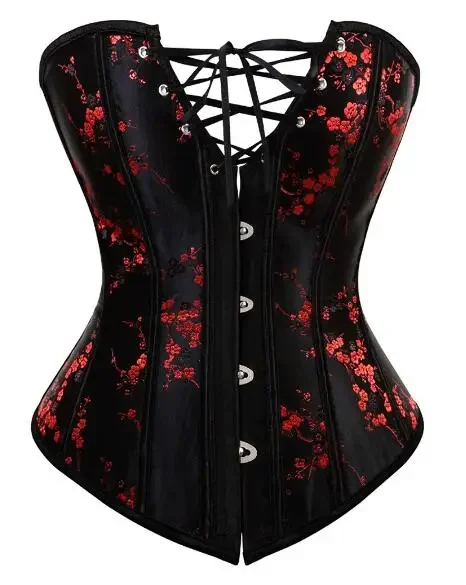 Seksowne gorsety sukienki kostium w dużych rozmiarach Overbust burleskowy gorset i spódnica komplet bielizny Tutu gorset wiktoriańska nieregularna spódnica