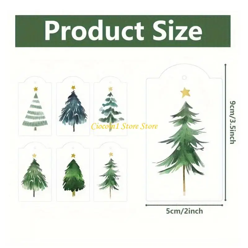 A3PC 20 PCS / Set Christmas Tree Bagels Gift Cadeau Noël Tagged pour les vacances