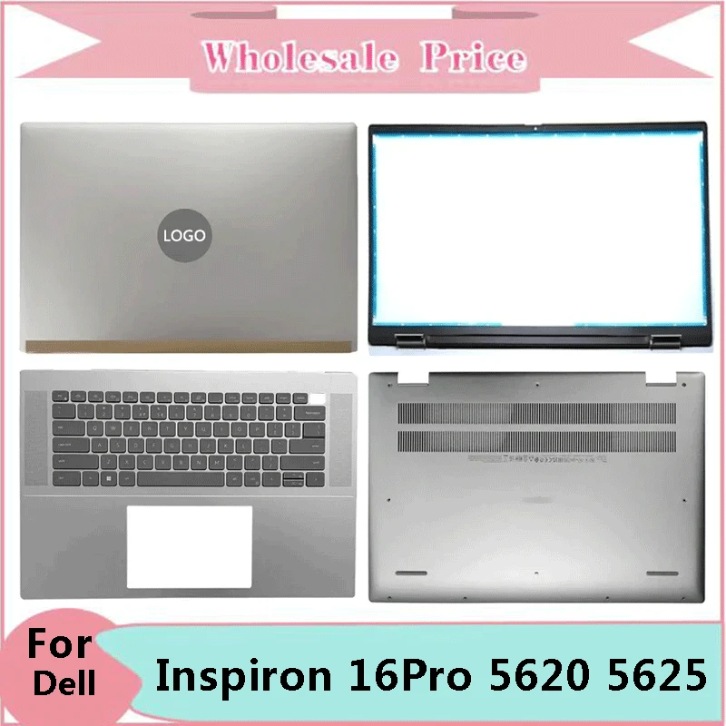 

New For DELL Inspiron 16Pro 5620 5625 Laptop LCD Back Cover Front Bezel Upper Palmrest Bottom Base Case Keyboard Hinges