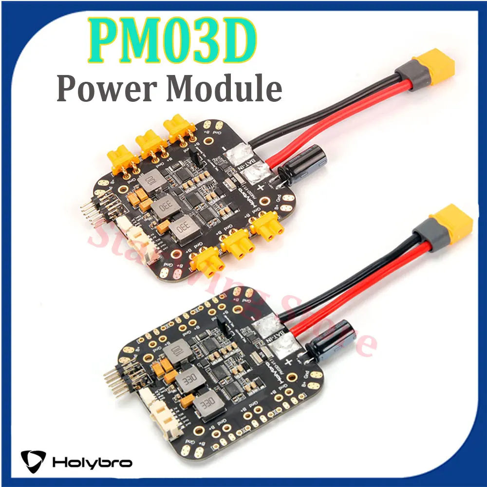 

Holybro PM03D Power Module XT30 XT60 6S Compatible to Flight Controller Uses I2C Power Monitor for X500 Multirotor