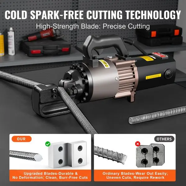 Cortador de vergalhão hidráulico elétrico VEVOR 2000W cortado até 1,1 polegadas 5-28 mm