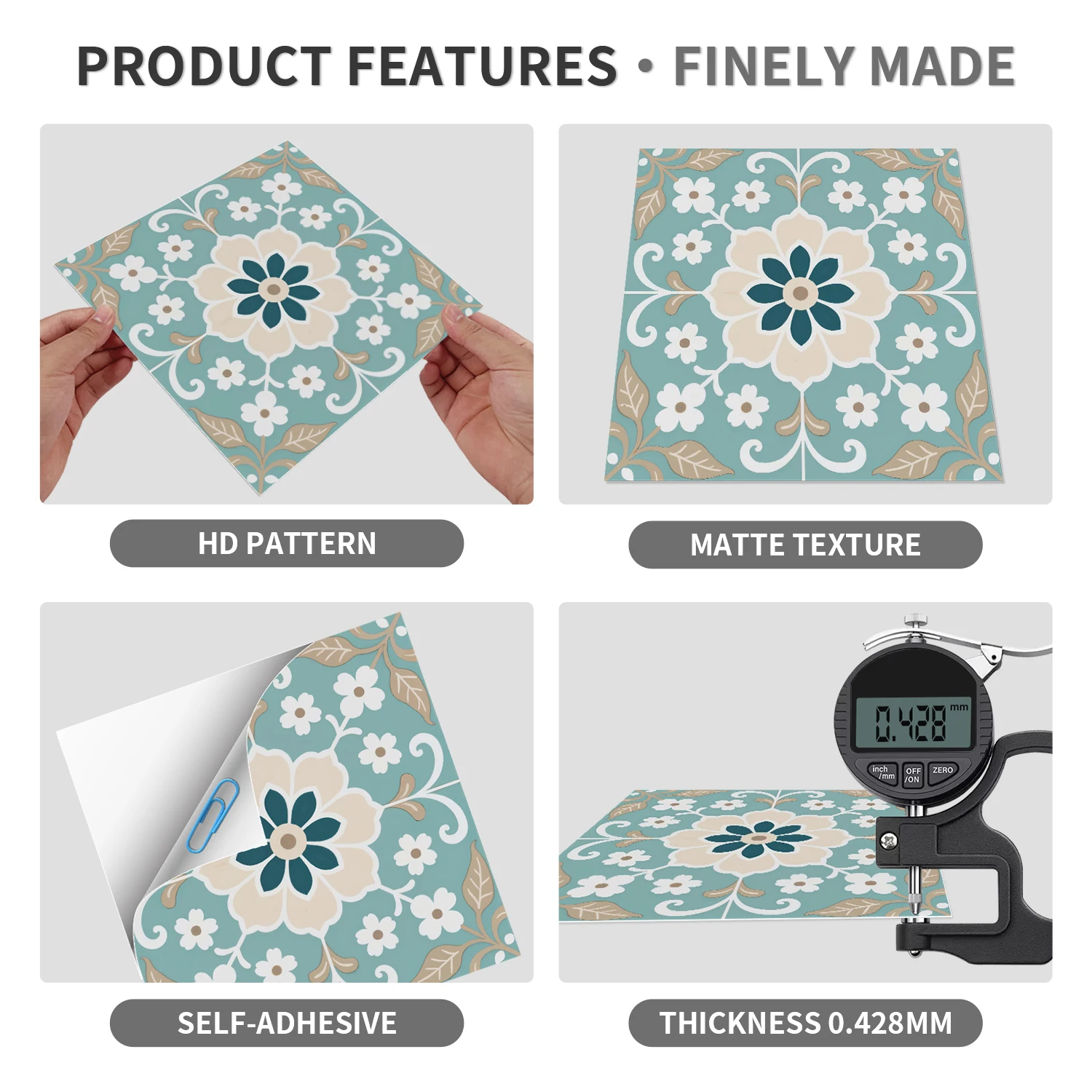 24 قطعة ترقية الجدار ملصق ذاتية اللصق بلاط الشارات للديكور المنزل خلفية فنية للمطبخ ، متنقل ، غرفة المعيشة