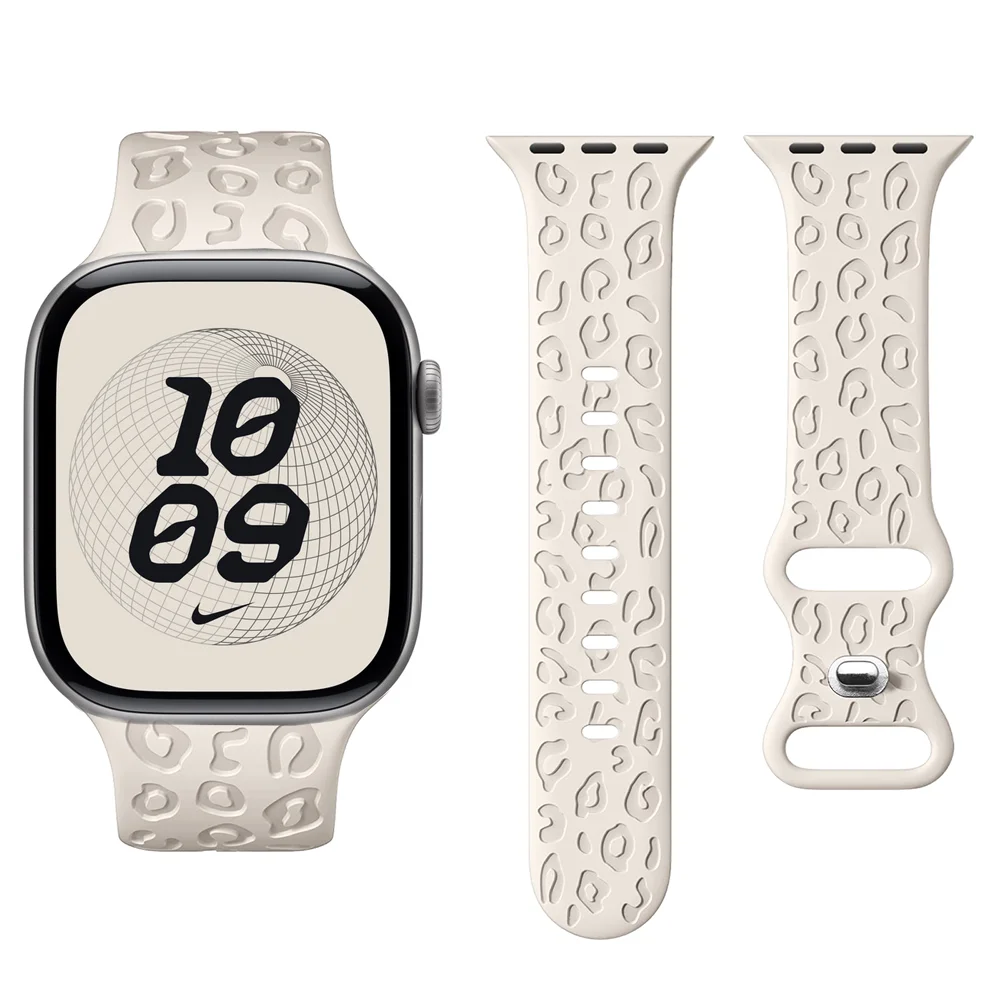 Engraved Strap For Apple Watch Band 44mm 42mm 46mm 49mm 45mm 41-40mm Silicone wrist correa bracelet Series 11 10 9 8 7 se3 6 5 4