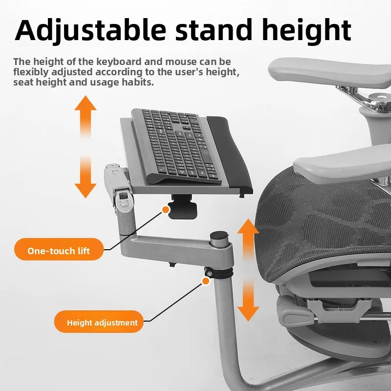360°Rotating Laptop Stand Pneumatic Lifting Keyboard Tray Telescopic Gaming Rack Ergonomic Office Desktop Support Holder
