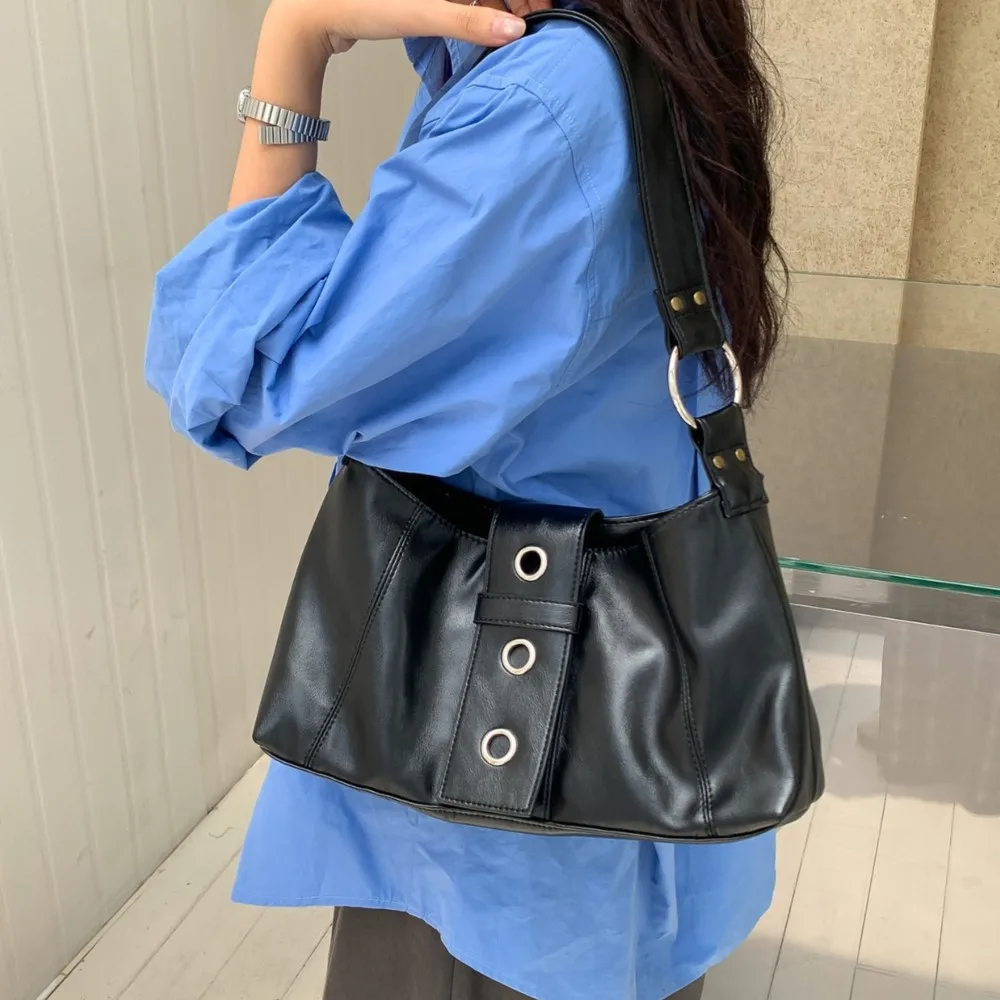 

Trendy Fashion New 2025 Women's Underarm Bags Leather Vintage Shoulder Bag Versatile Casual Luxury Design Handbag Large Capacity