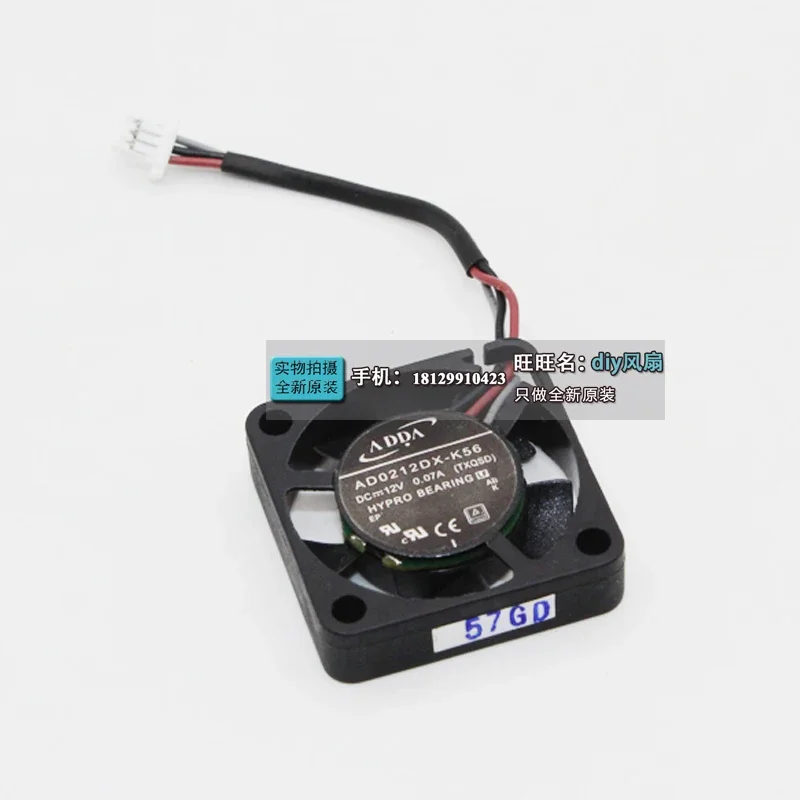 

ADDA AD0212DX-K56 Вентилятор охлаждения сервера постоянного тока 12 В 0,07 А 25x25x6 мм 3-проводной