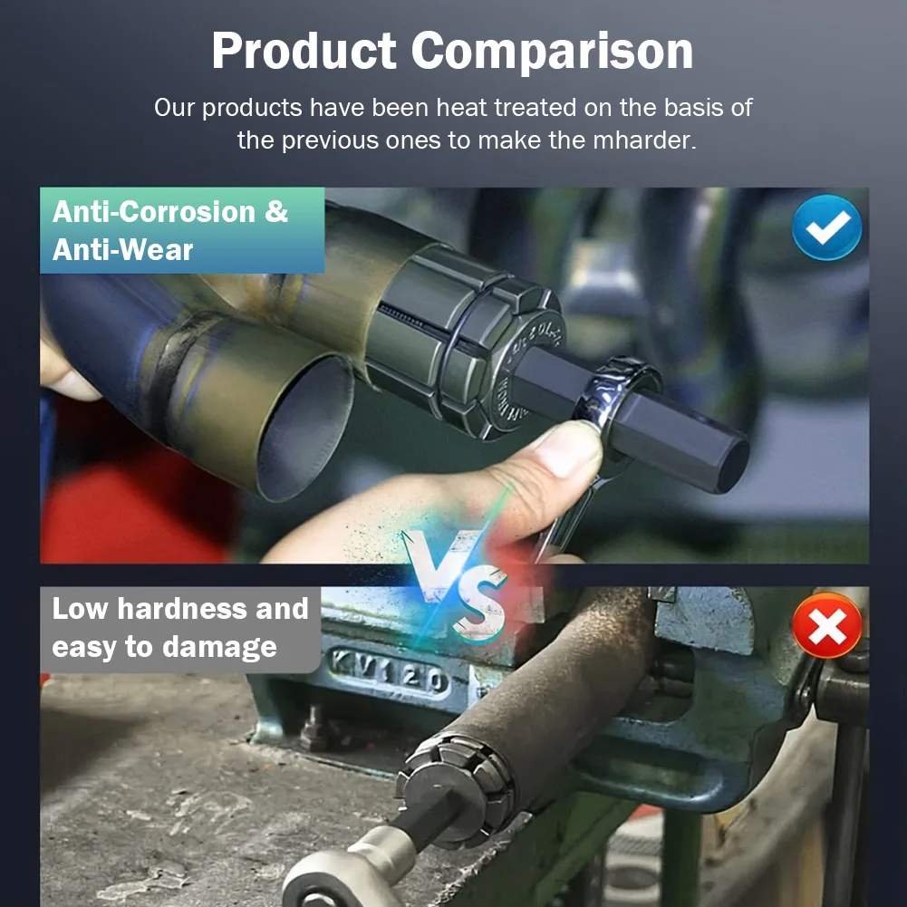 3Pcs Tail Pipe Butt Muffler Exhaust Expander Kit Car Exhaust Muffler Tail Pipe Expander Spreader for Car Motorcycle