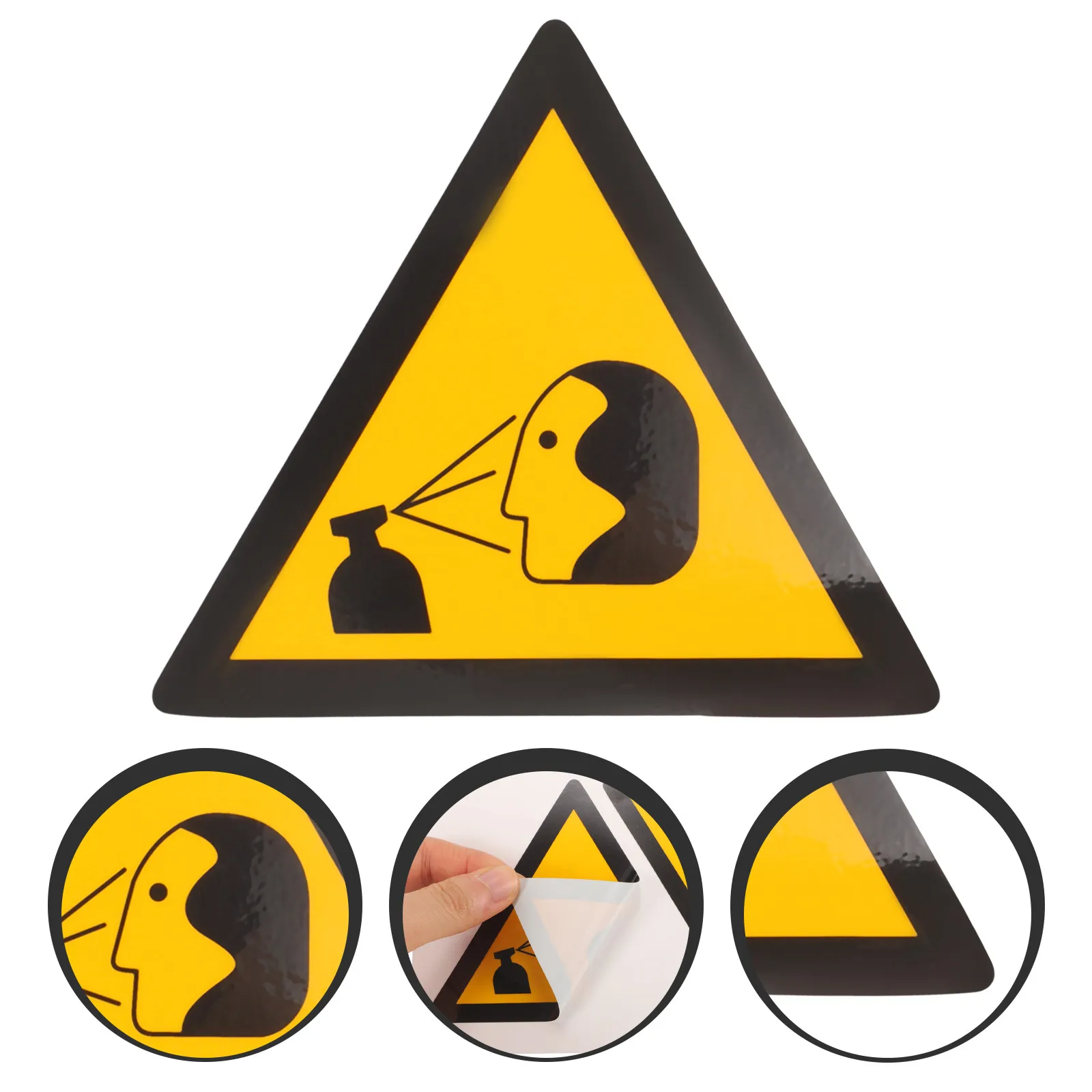 2Pcs Self Adhesive Caution Splashing Sign Bright Color Durable Material for Safety Reminders in Workplaces Splashing Sign