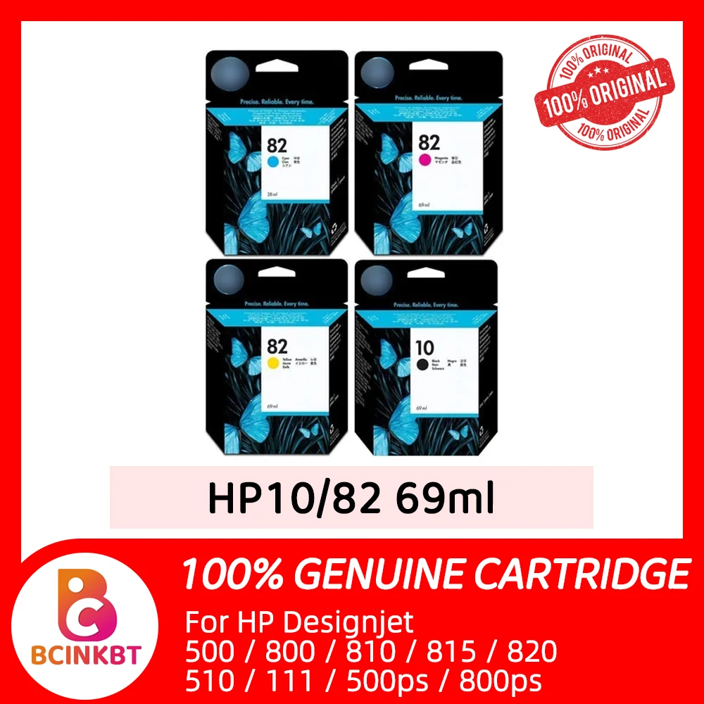 Cartucho de tinta para impresora HP 10 82, nuevo y Original, Designjet 510, 111, 500, 800, 815, 820, 500ps, 800ps, C4844A, CH565A, C4911A, C4912A, C4913A