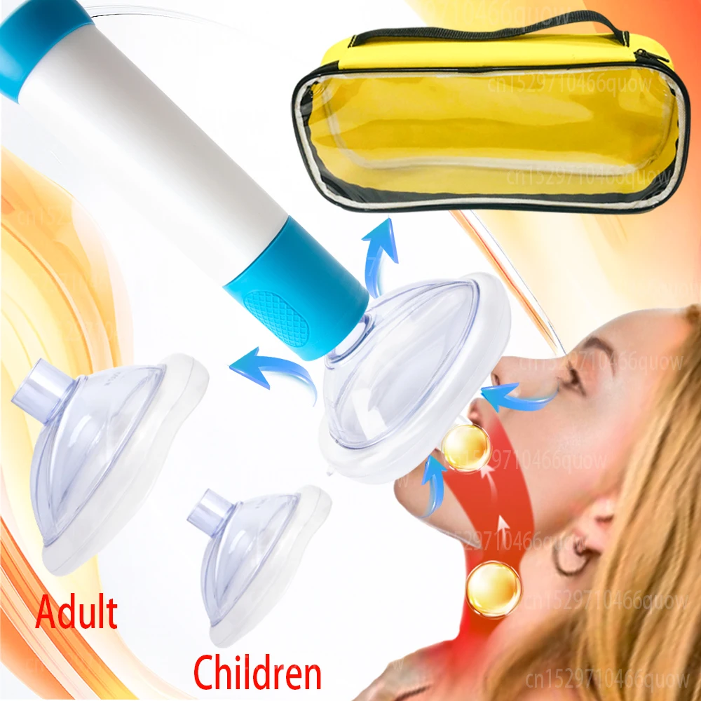 Protable Heimlich Adults & Kids Cpr Pocket Resuscitator Rescue Mask First Aid Choking Rescue Device Outdoor Emergency Breathing