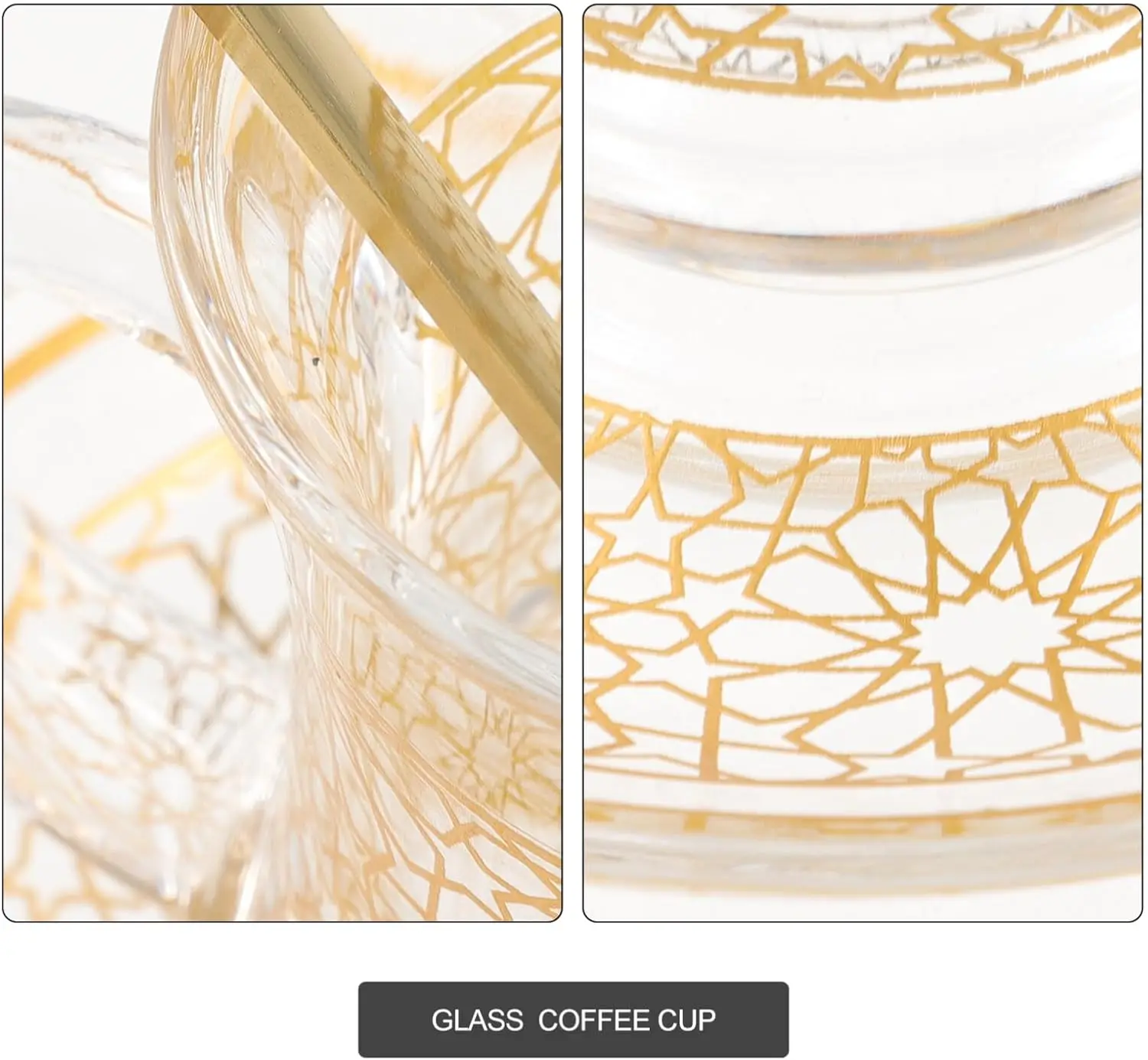 Turkish Tea Glasses Cups Set,Moroccan Tea Glasses, Gold Drinking Glasses,Tea Set,Women Party Arabi