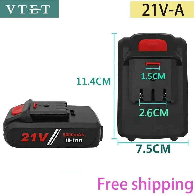 

New 21V 36V 3000mah Electric Tool General Rechargeable Lithium Battery Electric Screw Driver Electric Drill Lithium Ion Batter