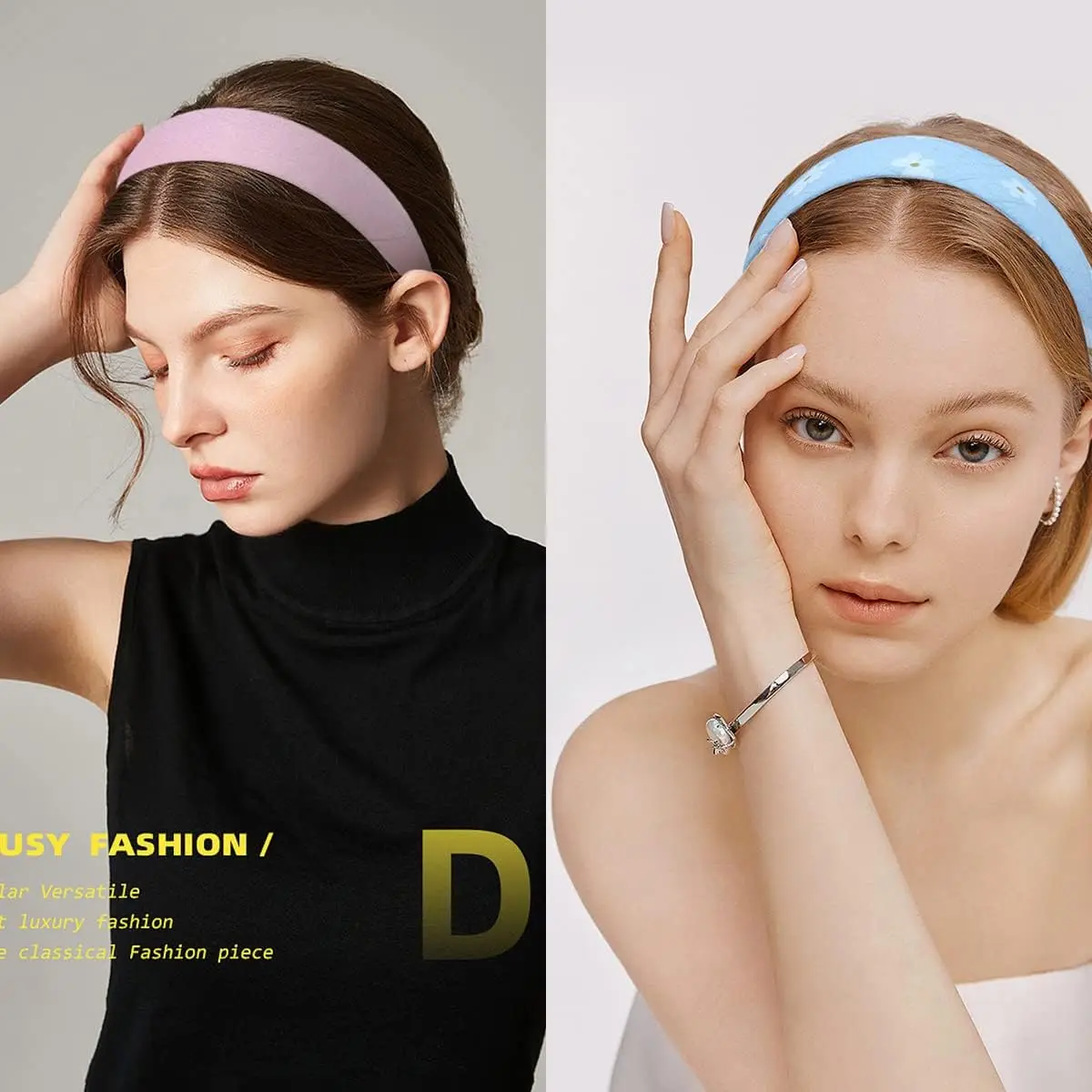 7 Uds. Banda para el cabello a la moda para mujer, diademas con estampado Floral, diadema sencilla para niña, aro para el cabello estampado, accesorios para cabello femenino