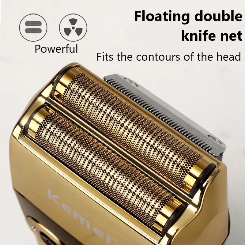 Original Electric Shavers Blades Golden Foil Knife Net and Cutter Head Suitable for KM-2026 KM-2028 Floating Razor