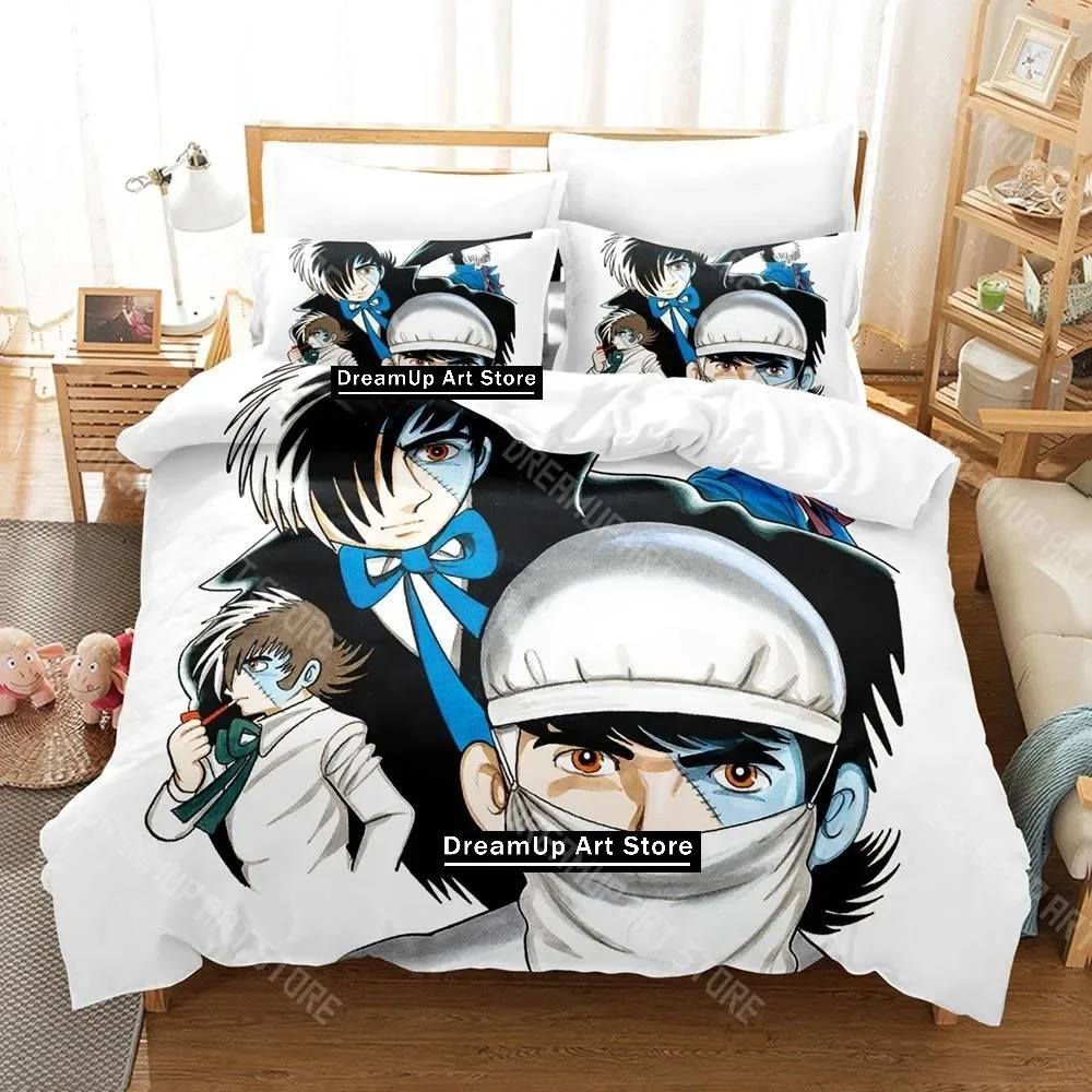 

3D Print Black Jack Bedding Set Single Twin Full Queen King Size Bed Set Adult Kid Bedroom Duvetcover Sets Anime Bed Sheet Set