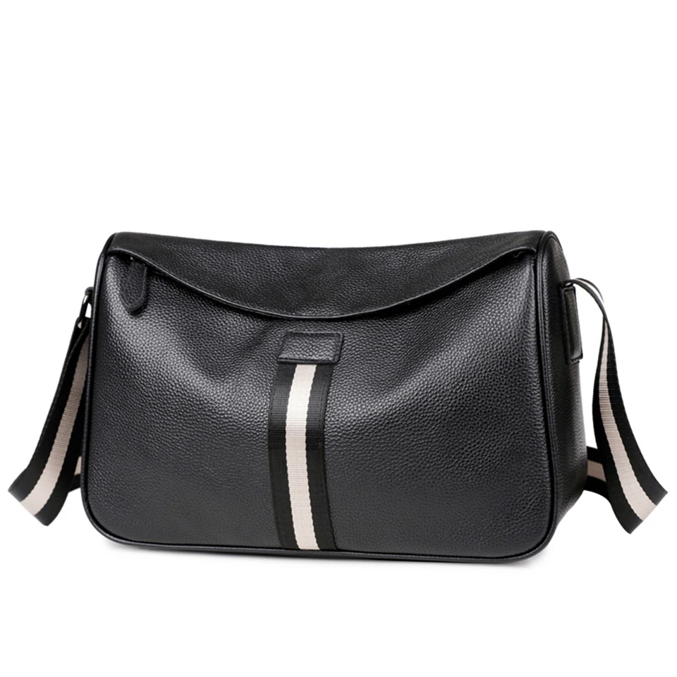 

Genuine Leather Women Men Shoulder Bags Cowhide Leather New Design Crossbody Messenger Bags Fashion Style Commuting Sac A Main