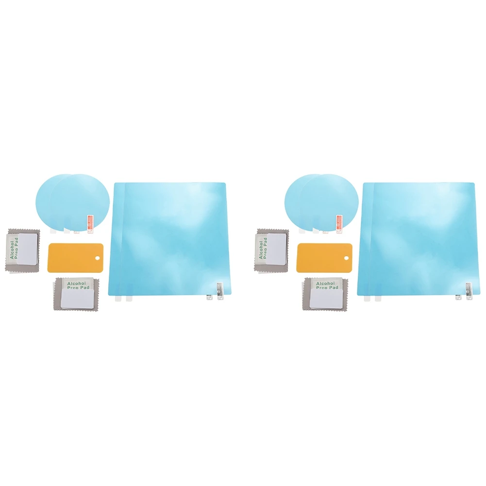 A60E-8Pcs Car Rearview Mirror Film Car Side Mirror Anti-Glare Film Nano Film (4 Round And 4 Rectangles)