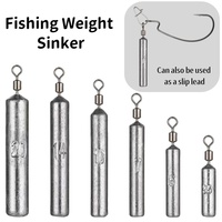 Fishing Lead Weight Sinker Tube Bullet Plumb Pendant Metal Jig Pencil Shaped Weights for Bass Saltwater Freshwater Fishing Tool