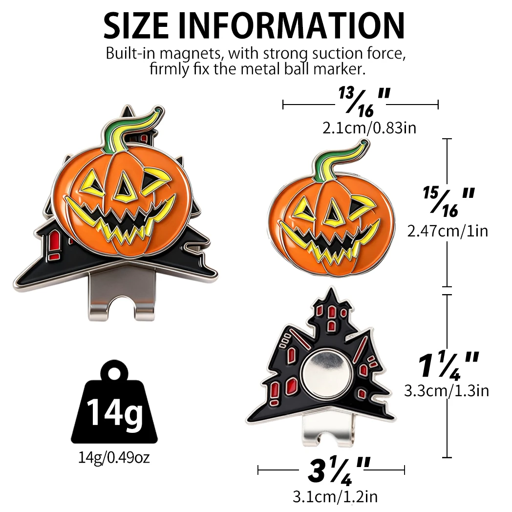 مشبك قبعة جولف كايتون للهالوين، ملحقات الجولف، معدات رياضية ذات طابع ممتع لعلامة الجولف، لحفلات الهالوين #4