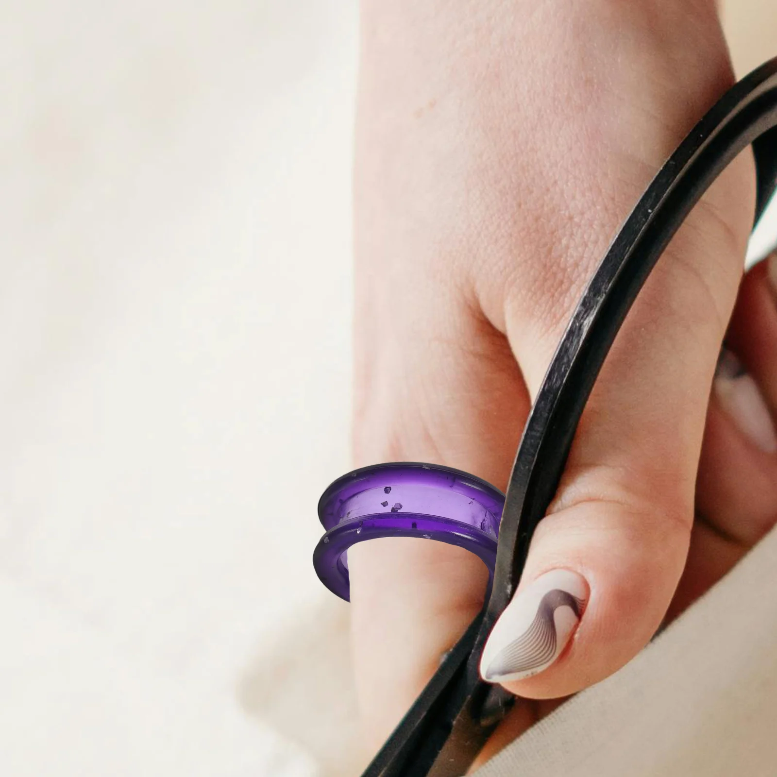 

12Pcs Ergonomic Silicone Finger Rings for Grooming Scissors Anti-Slip Texture Dog Hair Cutting Accessories Comfortable Extended