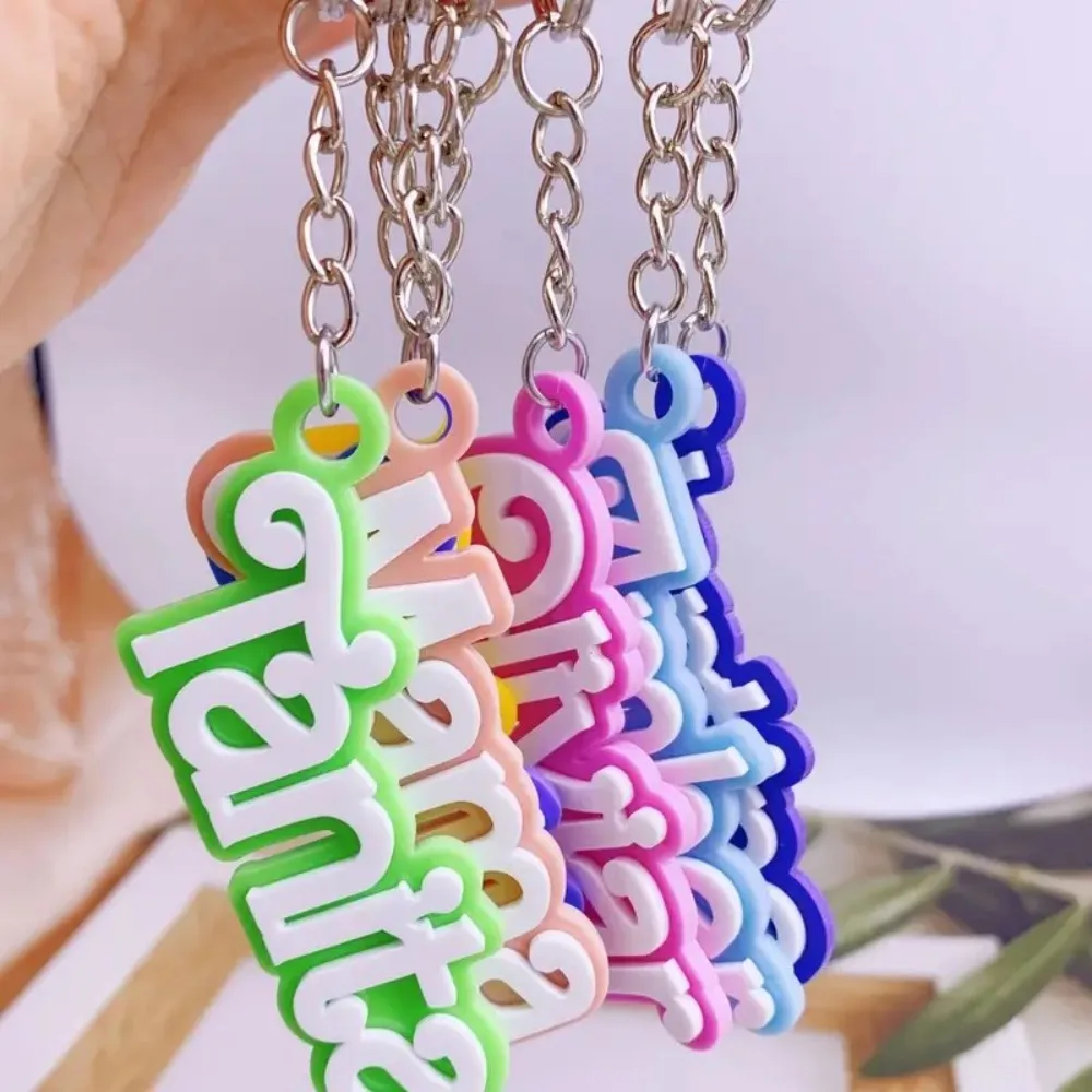 Llavero acrílico con nombre personalizado, etiqueta con nombre, llavero acrílico personalizado, perfecto para mochilas, bolso, maleta, regalos de cumpleaños