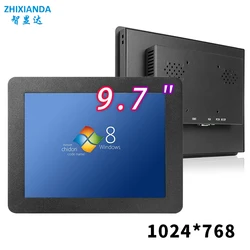 9.7  10 Inch Embedded/Vesa Monitor Industrial Touch Screen Panel PC Wall Mount Display Resistive/Capacitive With VGA HDMI USB