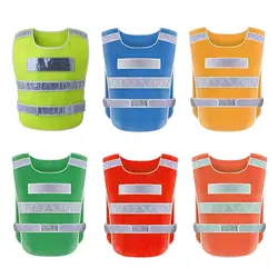 Security Safety Vest High Visibility Reflective Stripes Night Traffic Police